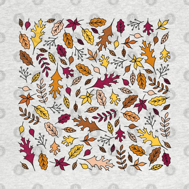 Autumn Leaves || Fall Leaves || Maple Leaves || Oak Leaves by HLeslie Design